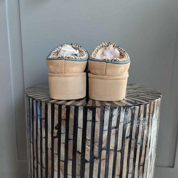 Steve Madden Duplex Platform Sherpa Slipper Slides NWOT - Picture 5 of 6